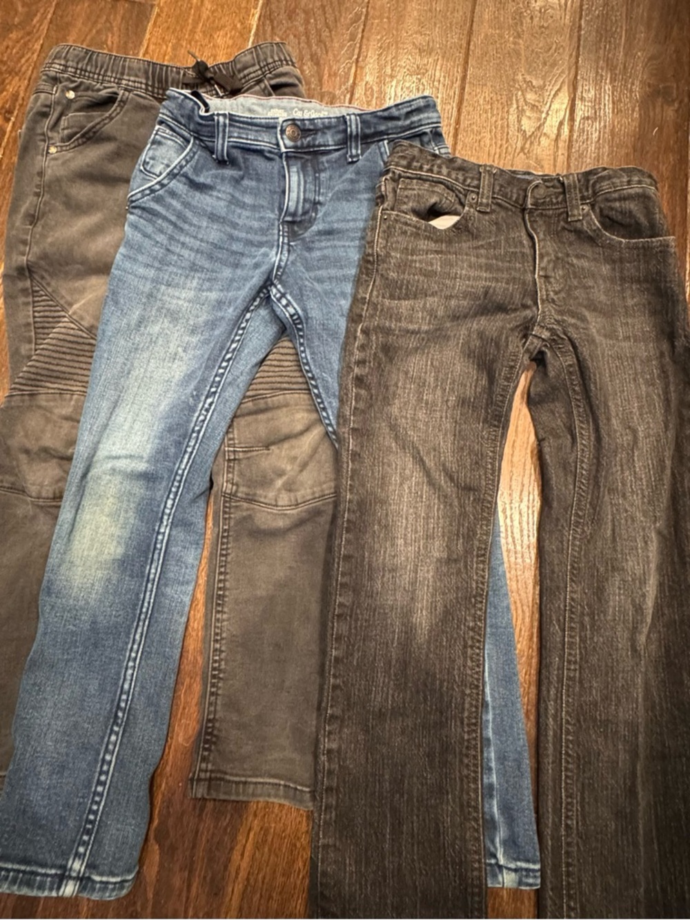 Cat & Jack Straight Jeans Trio in Blue and Gray